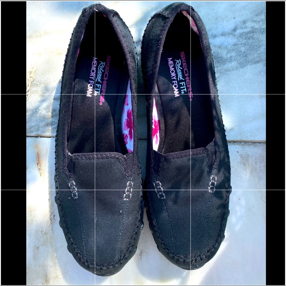 Skechers Relaxed Fit Memory Foam Black Shoes